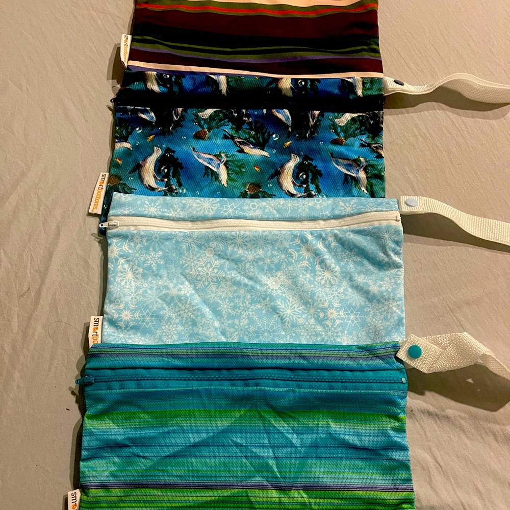 Set of 4 smart bottoms wet bags new